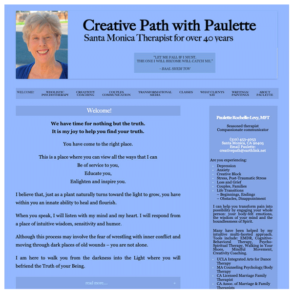 Creative Path with Paulette - website screenshot